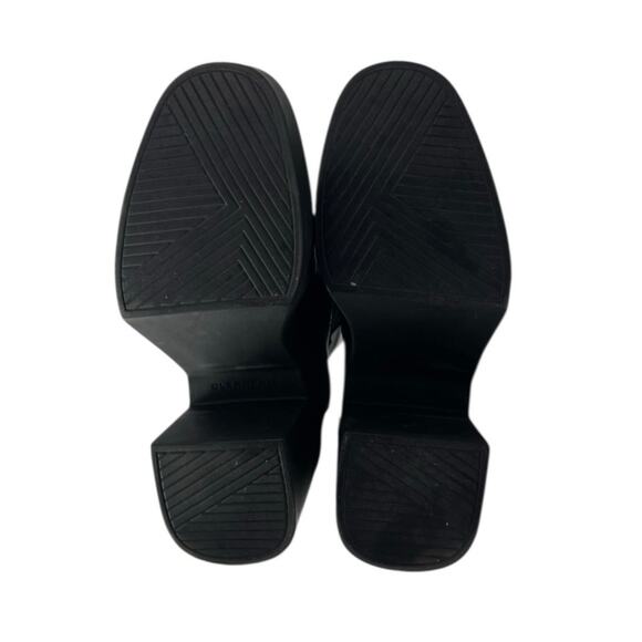 Clergerie Noam Womens Black Leather Lace Up Block Heels Platforn Ankle Boots 7.5 - Picture 4 of 8